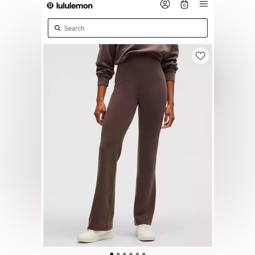 Ribbed Softstreme Flared Pant Espresso Color